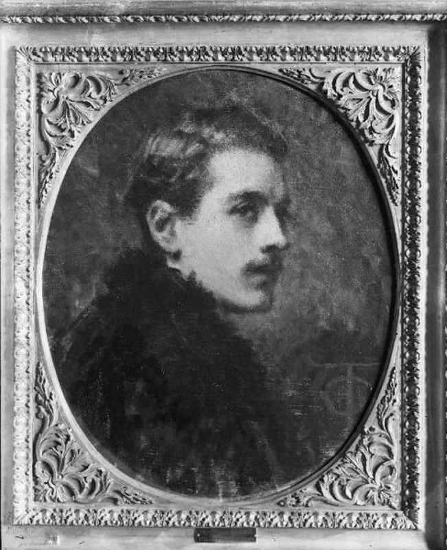 Ritratto di Giuseppe Sangiorgi - lastra fotografica, Musei Civici di Pavia